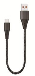 Cellect USB-A és USB-C adat- és töltőkábel, 50 cm, 30W (MDCU-USBA-C-0.5M-BK)