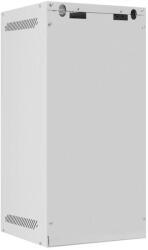 Lanberg Rack szekrény 10" fali 12U szürke fém ajtóval WF10-2312-00S (WF10-2312-00S)