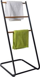 TEMPO KONDELA Törölközőszárító, fekete/természetes, ZONKER (0000273666)