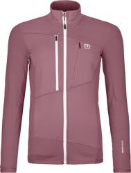 ORTOVOX Fleece Grid Jacket W női funkcionális pulóver S / rózsaszín/fehér