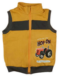 Asti Belül bolyhos kisfiú mellény traktor mintával