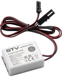 GTV pult alatti kapcsoló, max 50 W, IP20, 12V/DC, szabályozható (GTV-AE-WPDRW-00DIM)
