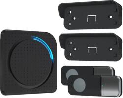 Solight 1L67BDT Vezeték nélküli csengő, 2 nyomógomb, konnektoros, 200 m, tanulókódos, fekete (1L67BDT)