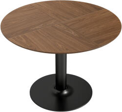 HomCom Masă rotundă pentru 6 persoane, masă de bucătărie cu blat generos și bază din oțel, Ø 110 x 78 cm, maro | Aosom Romania (83A-387V00BN)