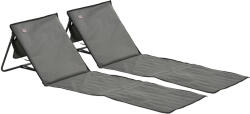 Outsunny Set 2 Șezlonguri Pliabile cu Unghi Reglabil și Buzunar cu Fermoar, 142x51x40 cm, Albastru | Aosom Romania (84G-160V00GY)