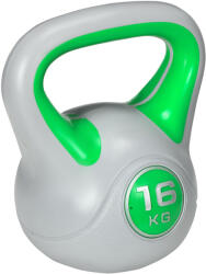 SPORTNOW Kettlebell 16kg din PU cu nisip si baza plata, maner practic 26x18x32 cm, Verde | AOSOM RO (A91-255V07GN)