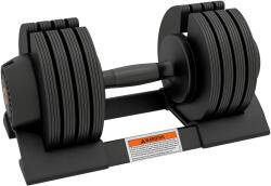 SPORTNOW Ganteră individuală ajustabilă, 2, 7/5/7, 3/9 kg, ganteră cu bol de depozitare, cu mânere antiderapante, negru | Aosom Romania (A91-335V01BK)