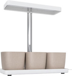 Outsunny Lampă pentru Plante cu 42 de Lumini LED și 3 Vase 45x18.8x47.8 cm Alb | Aosom Romania (84H-426V90WT)