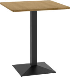 HomCom Masă de dining Masă pătrată de bucătărie pentru 2 persoane Masă de sufragerie cu aspect de lemn Bază din oțel 70 x 70 x 75 cm Maro închis | Aosom Romania (83A-078V80DR)