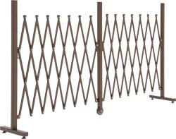 Outsunny Gard Extensibil Autoportant, Grilaj Flexibil din Oțel și Aluminiu, Pliabil, 52-405 cm, Maro Închis | Aosom Romania (844-139)