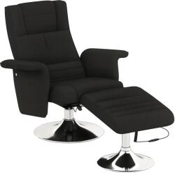HOMCOM Fotoliu de Masaj cu Otomană, spătar înclinabil, 78 x 95 x 88 cm, Negru | Aosom Romania (700-164V90BK)