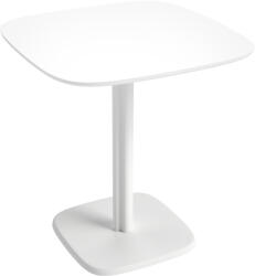 HomCom Masă de dining pentru 4 persoane masă de bucătărie pătrată stil modern cu blat aspect lemn, 70 x 70 cm, alb | Aosom Romania (83A-268V00WT)