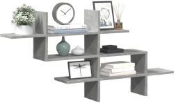 vidaXL Betonszürke Szerelt Fa Fali Polc 124, 5 x 18 x 60, 5 cm