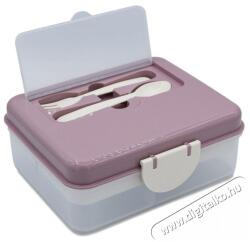 Melii Luxe kétszintes, rózsaszín/bézs szín uzsonnás doboz