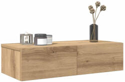 vidaXL Falipolc Fiókokkal Artisian Tölgy 60x26, 5x15 cm Műszaki Fa