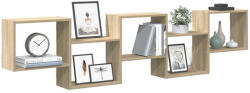 vidaXL Sonoma Tölgyszínű Szerelt Fa Fali Kockapolc 5 Rekeszes Színű