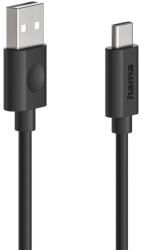 Hama adatkábel USB 2.0 USB-A/TYPE-C 60W 1, 2M fekete