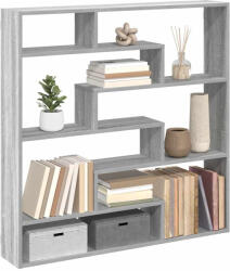 vidaXL Szürke Sonoma Színű Szerelt Fa Fali Kockapolc 7 Rekeszes Színű