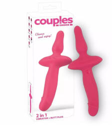 Couples Choice - 2in1 kétvégű vibrátor (rózsaszín) - szeresdmagad