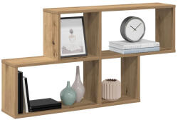 vidaXL Kézműves Tölgy Színű Szerelt Fa Fali Polc 100 x 18 x 53 cm
