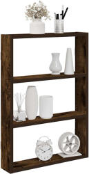 vidaXL Füstös Tölgy Színű Szerelt Fa Fali Polc 43 x 9 x 60 cm