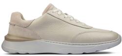 Clarks Férfi félcipő - SprintLiteLace White Combi Lea - méret 40 - Törtfehér, természetes bőr és velúr, Cushion Plus kényelmi talpbetét, fűzős utcai cipő