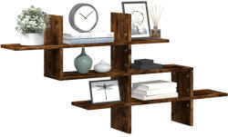 vidaXL Füstös Tölgy Színű Szerelt Fa Fali Polc 124, 5 x 18 x 60, 5 cm