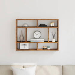vidaXL Antik Fa Szerelt Fa Fali Polc 75x16x55 cm