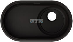 BLANCO OOVALON 700-IF mystic black mosogató, VELGRANIT, lefolyó nélk (527991)