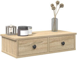 vidaXL Falipolc Fiókokkal Sonoma Tölgy 60x28x15 cm Műszaki Fa