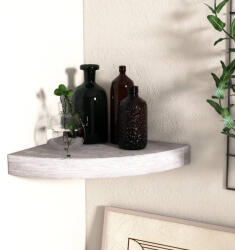 vidaXL Betonszürke MDF Fali Sarokpolc 25 x 25 x 3, 8 cm
