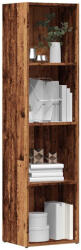 vidaXL Könyves szekrény Régi fa 36x30x143 cm Gépelt fa