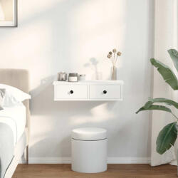 vidaXL Falipolc Fiókokkal Fehér 60x28x15 cm Műszaki Fa