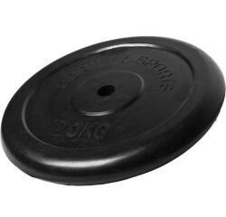 Gorilla Sports Súlyzótárcsa 20 kg öntöttvas gumi bevonattal (100545-00008-0025) - kokiskashop Súlytárcsa