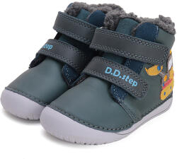 D. D. STEP Ghete imblanite băieți, velcro albastru gripper, 20/25 Albastru/albastru regal (1420B2)