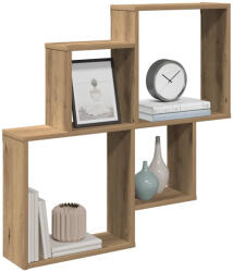 vidaXL Fali Polc Artisan Tölgy 80x15x78, 5 cm Gépelt Fa