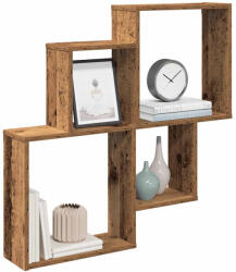 vidaXL Fali Polc Régi Fa 80x15x78, 5 cm Gépelt Fa