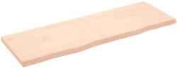 vidaXL Kezeletlen Tömör Tölgyfa Fali Polc 180x60x(2-6) cm