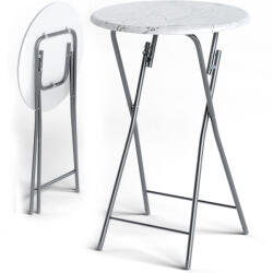 CASARIA Összecsukható állóasztal, márvány minta, 60 cm (DE109735)