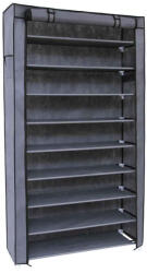 SONGMICS Cipőtartó szekrény, 10 szintes, porvédő borítással, szürke 88x28x160cm (RXJ36G)