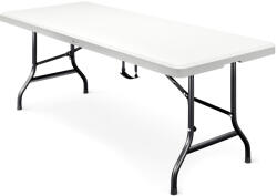 CASARIA Összecsukható kerti asztal, műanyag, fehér, 183x76x74 cm (DE100082)