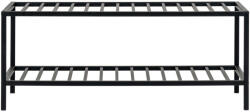 House Nordic Cipőtároló pad, 2 polccal, fekete acél keret, 79 x 34 x 32 cm (HN4291235)