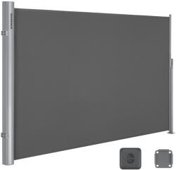 SONGMICS Oldalsó terasznapellenző, belátásgátló, szürke, 280 g/m2 160 x 350 cm (GSA165G)