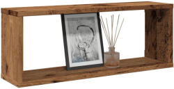 vidaXL 6 db Antik Fa Színű Szerelt Fa Fali Kockapolc 60 x 15 x 23 cm