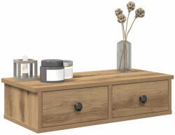 vidaXL Falipolc Fiókokkal Artisian Tölgy 60x28x15 cm Műszaki Fa