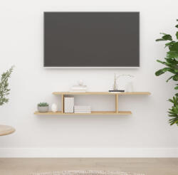 vidaXL Sonoma Tölgy Szerelt Fa Falra Szerelhető Tv-Polc 125x18x23 cm