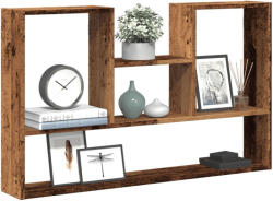 vidaXL Antik Fa Színű Szerelt Fa Fali Polc 99 x 15 x 60 cm
