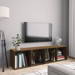 vidaXL barna tölgy színű szerelt fa könyv-/TV-szekrény 143x30x36 cm