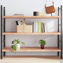 vidaXL Világosbarna Kezelt Tömör Tölgyfa Fali Polc 140 x 50 x (2-4) cm