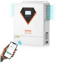 VEVOR Hibrid napelemes inverter 24V 230V rendszerhez 3500W teljesítménnyel, 100A MPPT töltésvezérlővel, tiszta szinuszú, off-grid rendszerhez (INVERTER_197988508984)